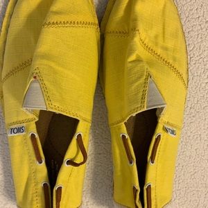 Toms Yellow Canvas Boat Shoes